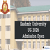 Kashmir University UG Admission 2026 Begins @kashmiruniversity.net; Apply by April 10